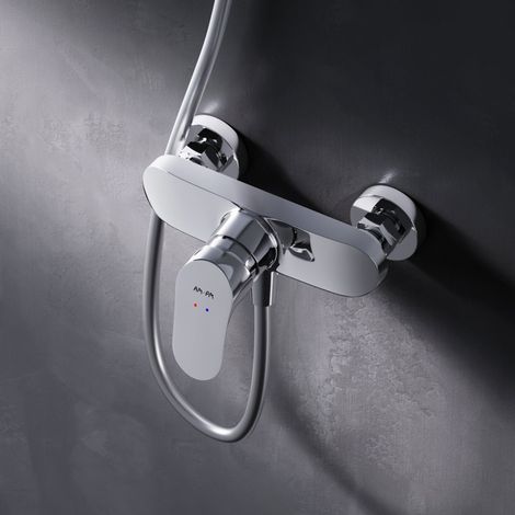 AM.PM Duscharmatur Einhebel Brausebatterie Chrom Armatur Mischbatterie Brausearmatur Brausebatterie Wasserhahn Bad Mischbatterie Dusche (1/5)