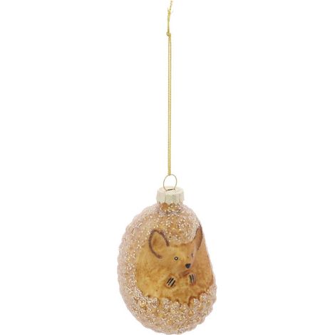 Hängende Tannenbaum-Kugel aus vergoldetem Glas, 8 cm - Feeric lights & christmas (1/2)