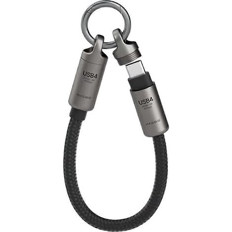Câble USB4 portable Hagibis avec porte-clés, câble C vers C court, cordon, câble Type-C 240 W 80 Gbit/s pour Thunderbolt 4/5, SSD iPhone 17 Pro, A (1/5)