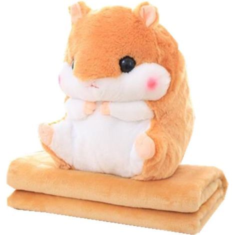 L'adorable hamster avait caché son oreiller et sa douce couverture à l'intérieur celle-ci était brun clair corail. (1/5)