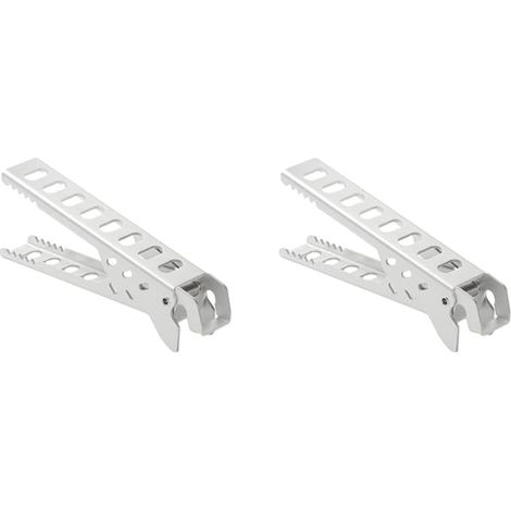 2 pinces anti-brûlure en aluminium pour bol de camping, accessoire anti-brûlure, récipient de table d'extérieur argenté avec boucle pour ustensiles de cuisine, pince pour pizza et barbecue, ouvre-cass (1/5)