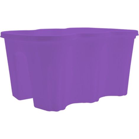 Planteur de balcon rectangulaire art. 120347 plastique polypropylène 37x28x20cm  Couleur: Violet