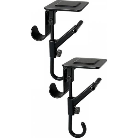 2 pièce Suspension pour guirlande et bas de cheminée, pour cadre de porte, cintre double réglable et robuste 2 en 1, noir (1/5)