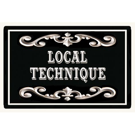 Plaque de porte en métal local technique