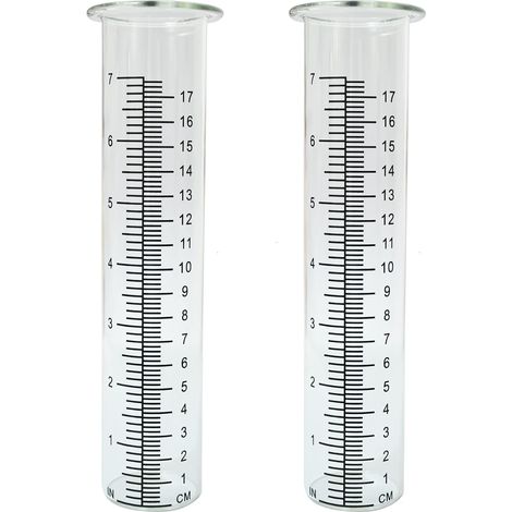 7-Zoll-Ersatzrohr für Regenmesser aus Kunststoff, 8,25 x 2,25 x 1,75 Zoll, kältebeständig, rissbeständig, für den Außenbereich, Garten, Hof, Haus, 2 Stück (1/4)