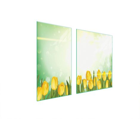 GLASSCHUTZPLATTE FÜR HERD 90x52 TULPEN (1/5)