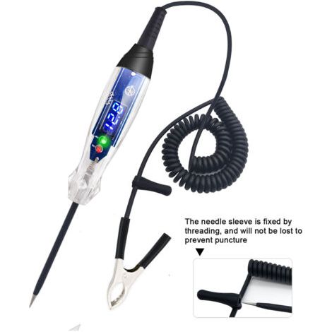 BUNTHAUS Testeur de tension portable NS836 à affichage numérique LED bidirectionnel 3-60 V pour circuit automobile - Outil de maintenance automobile (1/5)