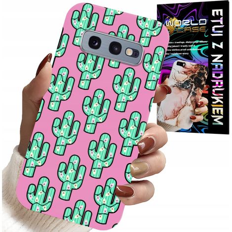 Custodia per Samsung Galaxy S10E - cactus, cactus su sfondo rosa + lamina (1/5)