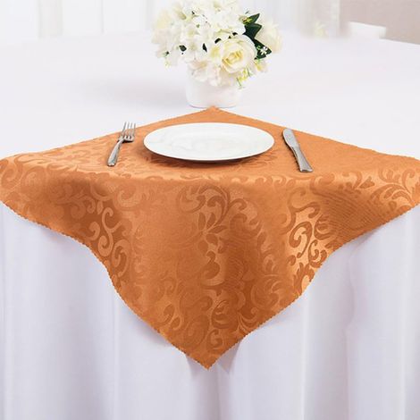 Lot de 6 Serviettes en Jacquard, 48x48cm Serviettes en Damas, Serviettes Lavables à la Machine, Serviettes en Tissu Réutilisables pour Repas Familiaux, Mariages, Fêtes, Restaurants, Noël, Café (1/5)