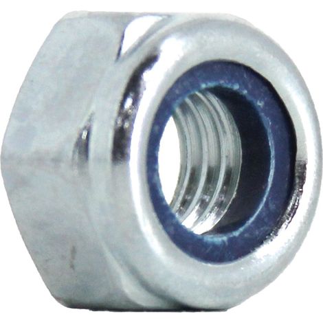 Ultima Dado di sicurezza nylstop zincato bianco M6 classe 8