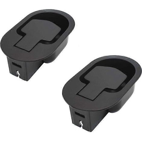 Lot de 2 pièces de rechange pour fauteuil inclinable, en aluminium robuste et durable avec poignée en métal noir (1/5)