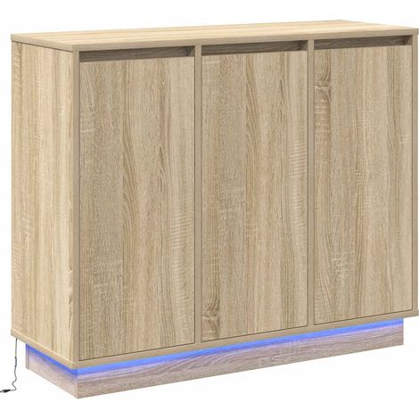 Maison Exclusive - Madia LED Rovere Sonoma 90 x 32 x 75 cm Legno multistrato