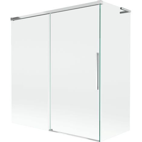 Mexen Rox L Duschwand 2-flügelig verschiebbar 150 + 70 x 150 cm, transparent, Chrom - 8C9L-150-070-01-00
