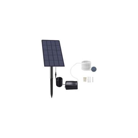 Pompe à oxygène solaire 2,5 W à brancher, pompe solaire pour bassin, aérateur d'aquarium, pompe à air, aérateur pour poissons, avec tuyau et pierre à air, pour aquarium de jardin, piscine extérieure e (1/5)