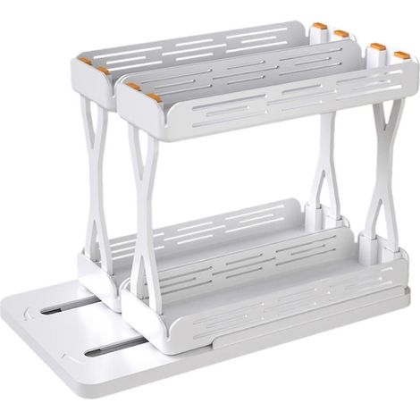 Gewürzregal-Organizer, Gewürzregal für Schrank, ausziehbares Gewürzregal, multifunktionales ausziehbares Gewürzregal-Double layer (1/5)