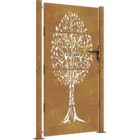Maison Exclusive - Gartentor 100 x 175 cm Pulverbeschichteter Sta (1/5)