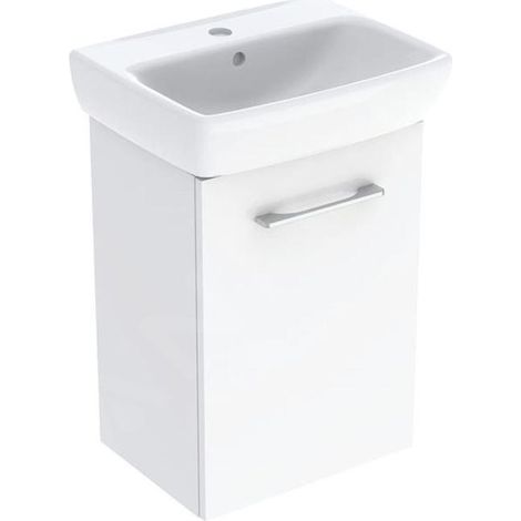 Geberit Selnova Square - Meuble avec lavabo, 45 x 65 x 32 cm, 1 porte, G/D, blanc brillant 502.746.00.1 (1/2)
