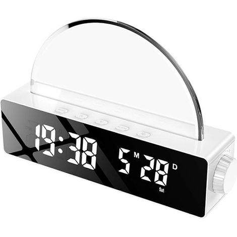 Lampe simulateur d'aube, réveil lumineux, simulateur d'aube, blanc (1/5)