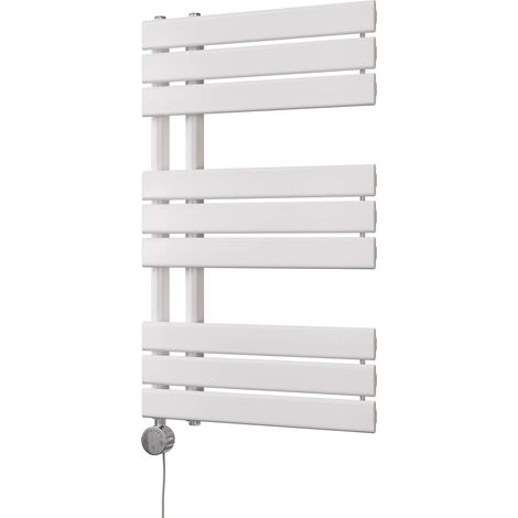 Tristan - White Electric Towel Rail H816mm x W500mm 400w Thermostatic (1/3)