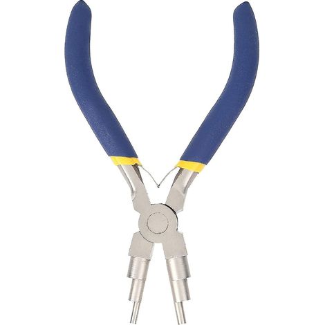Pince à bijoux, pince à bec rond, outil de coiffage manuel (bleu foncé) (1 pièce) (1/5)