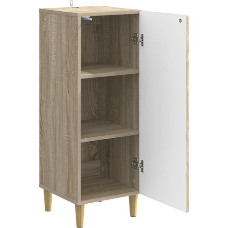 Sideboard/Anrichte/Buffet Sonoma-Eiche 33 x 34,5 x 90 cm Holzwerkstoff LXWW995028 (1/5)