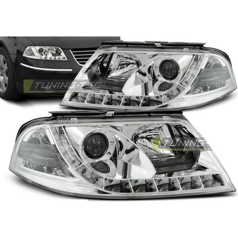 Paire de feux phares VW Passat 3BG 00-05 Daylight led chrome-27362013 (1/2)