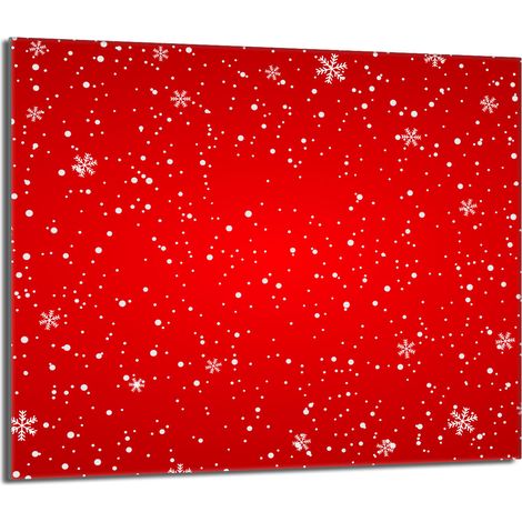 Glasschutzplatte für Herd 60x52 Rot
