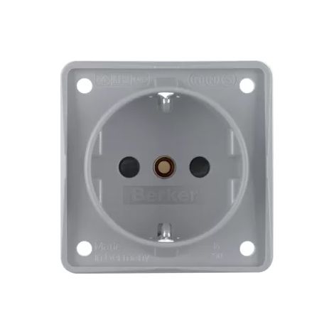 Berker SCHUKO-Steckdose M3941952506 grau matt (1/2)