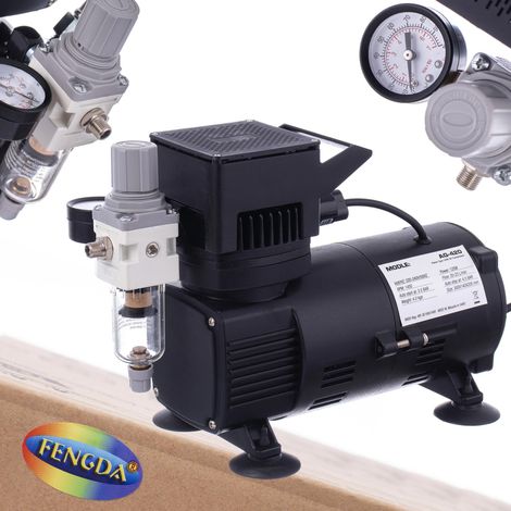 Airbrush-Kompressor mit 2 Lüftern, leistungsstarker Modellbaukompressor Pro Pro