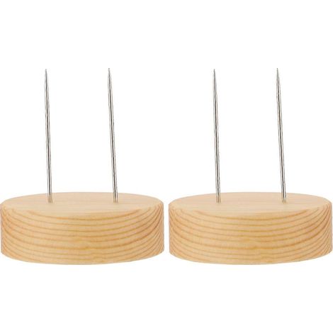 Lot de 2 supports pour poupées, présentoirs stables pour figurines, étagères de support pour poupées miniatures-5.50X4.50X4.50CM-Light Brown