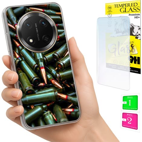 Étui pour Honor Magic7 Lite avec protection photo, coque arrière et verre trempé 9H (1/5)