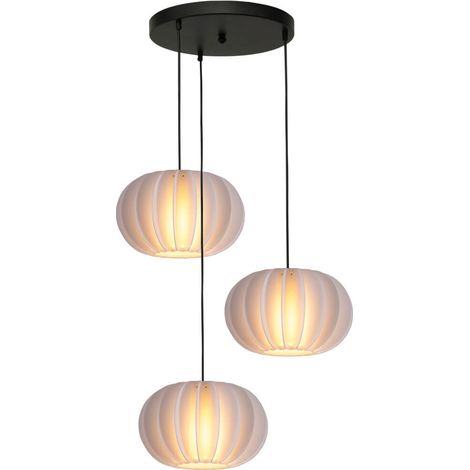 Lampe suspendue Vide Arena avec des casquettes blanches - 2722-05-35-3-30 (1/3)