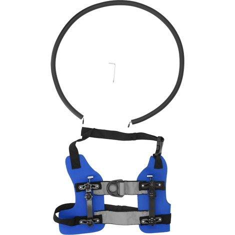 Harnais à anneaux pour chien aveugle, fixation facile, protection pare-chocs robuste et réglable pour animaux de compagnie, bleu S (1/5)