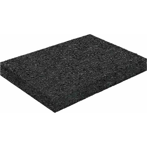 Rubber Granulate Patio Pad Black 6 x 9 x 1 cm Rubber vidaXL