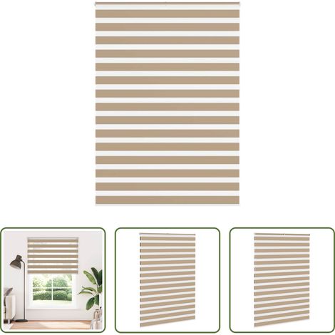 vidaXL Sonnenschutz - Doppelrollo Sandbraun 155x230 cm Stoffbreite 150,9 cm Polyester (1/5)