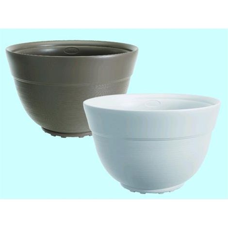 Vasi conca Dora - Colore Tortora: 29xH18 cm.