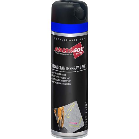 MARCADOR DE OBRA 360º 500 ML AZUL FLUORESCENTE