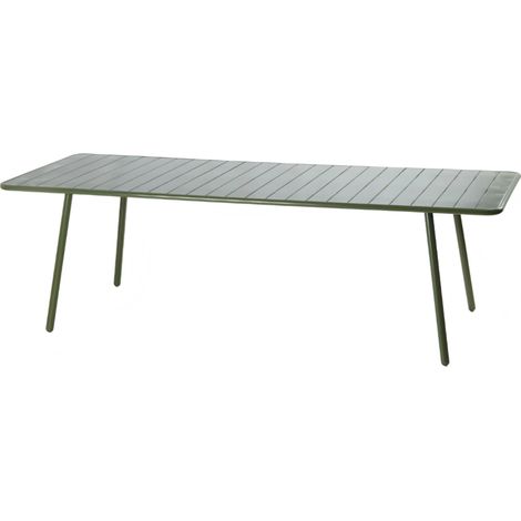 Mesa de jardín 10/12 plazas 234cm verde BERGAME