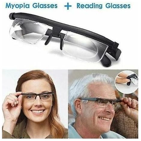 Lunettes de lecture à focale réglable de 3 à +6 dioptries pour myopie (1/5)