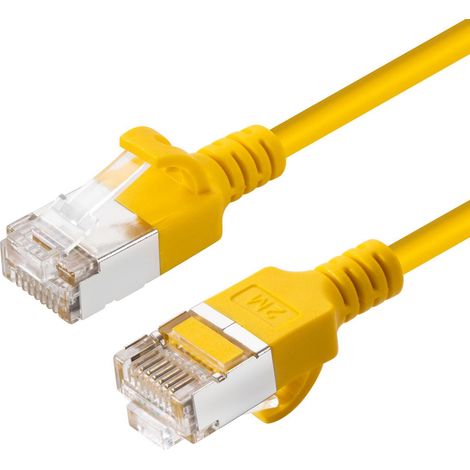 MicroConnect CAT6A U-FTP Slim Netzwerkkabel, LSZH, 0,50m, Gelb, V-FTP6A005Y-SLIM