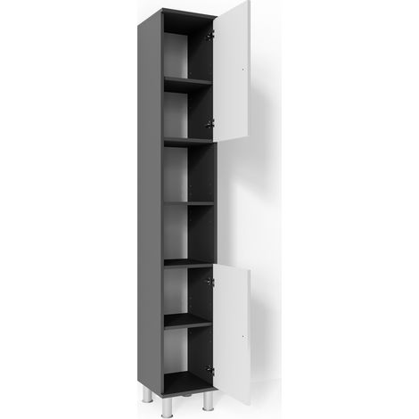 Badschrank Fynn, Anthrazit, 30 x 190 cm, Vicco (1/5)