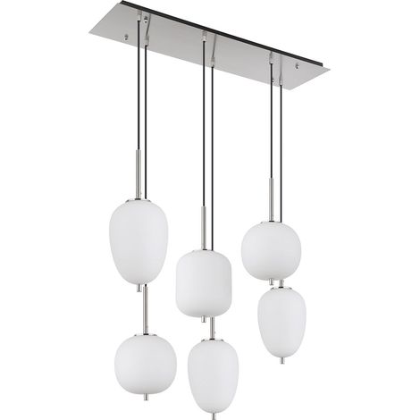 Globo - suspension - Blacky I - blanc - verre - grande lampe de (1/4)