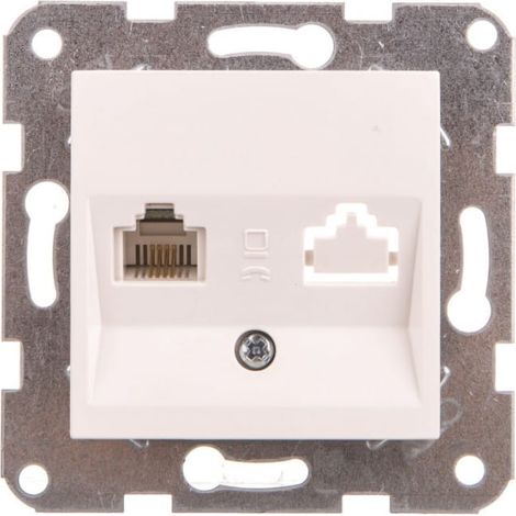 Karre Telefonbuchse 1xrj11, Farbe Weiß / 90967013