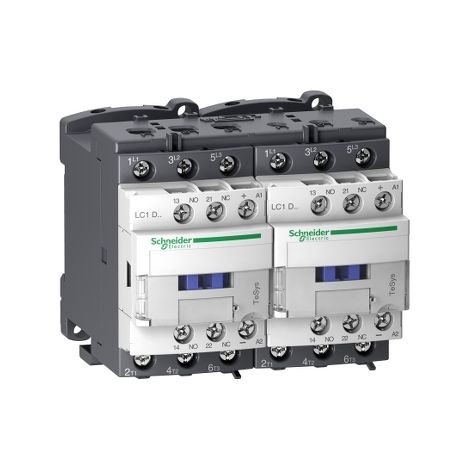 Contacteur inverseur TeSys Deca - 3P(3 NO) - AC-3 - = 440 V 32 A - bobine 24 V CC - LC2D32BL