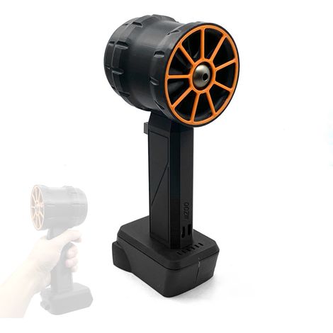 Ventilador turbo de mano con conducto, motor sin escobillas de 64 mm, ventilador de chorro de 2200 g de empuje, herramienta de limpieza de alta potencia para lavado de autos, teclado de 18 V/21 V. (1/5)