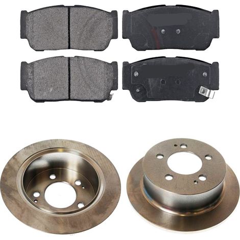 KIT FRENI POSTERIORI compatibile con SSANGYONG REXTON W / REXTON - DISCHI + PASTIGLIE OEM: P 30 057 , P 15 010 / 17891 , 18390 /SOSTITUZIONE DIRETTA/BASSA POLVERE/SILENZIOSO