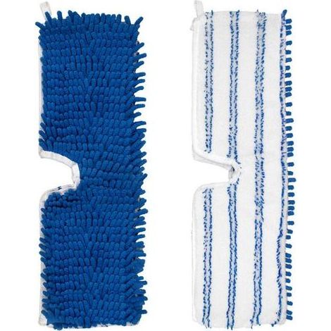 Lntyq Lot de 2 recharges de balai à franges en microfibre lavable et réutilisable pour balai O-Cedar, nettoyage humide et anti-poussière pour bois dur, vinyle, stratifié, carrelage (1/5)