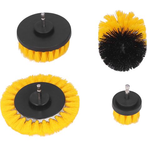 Lot de 4 brosses de nettoyage électriques pour perceuse, tige hexagonale de 6,35 mm (1/4 po), outil de nettoyage en PP pour baignoire et lavabo (1/5)