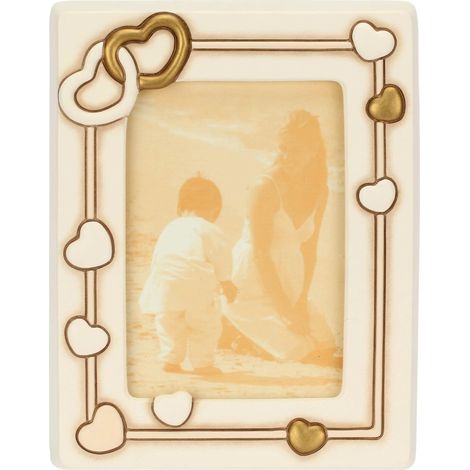 Cadre photo avec cœurs, moyen - céramique - 16 x 2,3 x 20,6 cm (1/4)