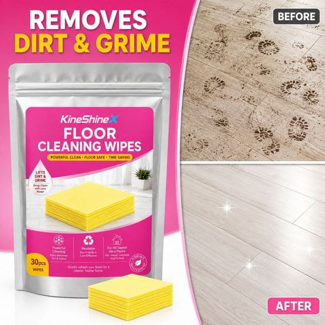 KineShineX floor cleaning sheets and cloths are suitable for everyday use on wood floors, tiles, marble, and composite floors. (1/4)
